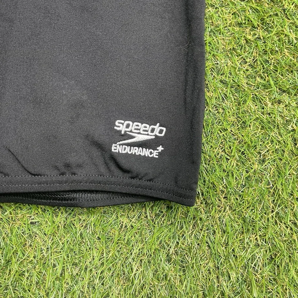 Speedo Endurance+ Jammer Swim Shorts Mens 38 Black Swimsuit 8-134470001 NWT